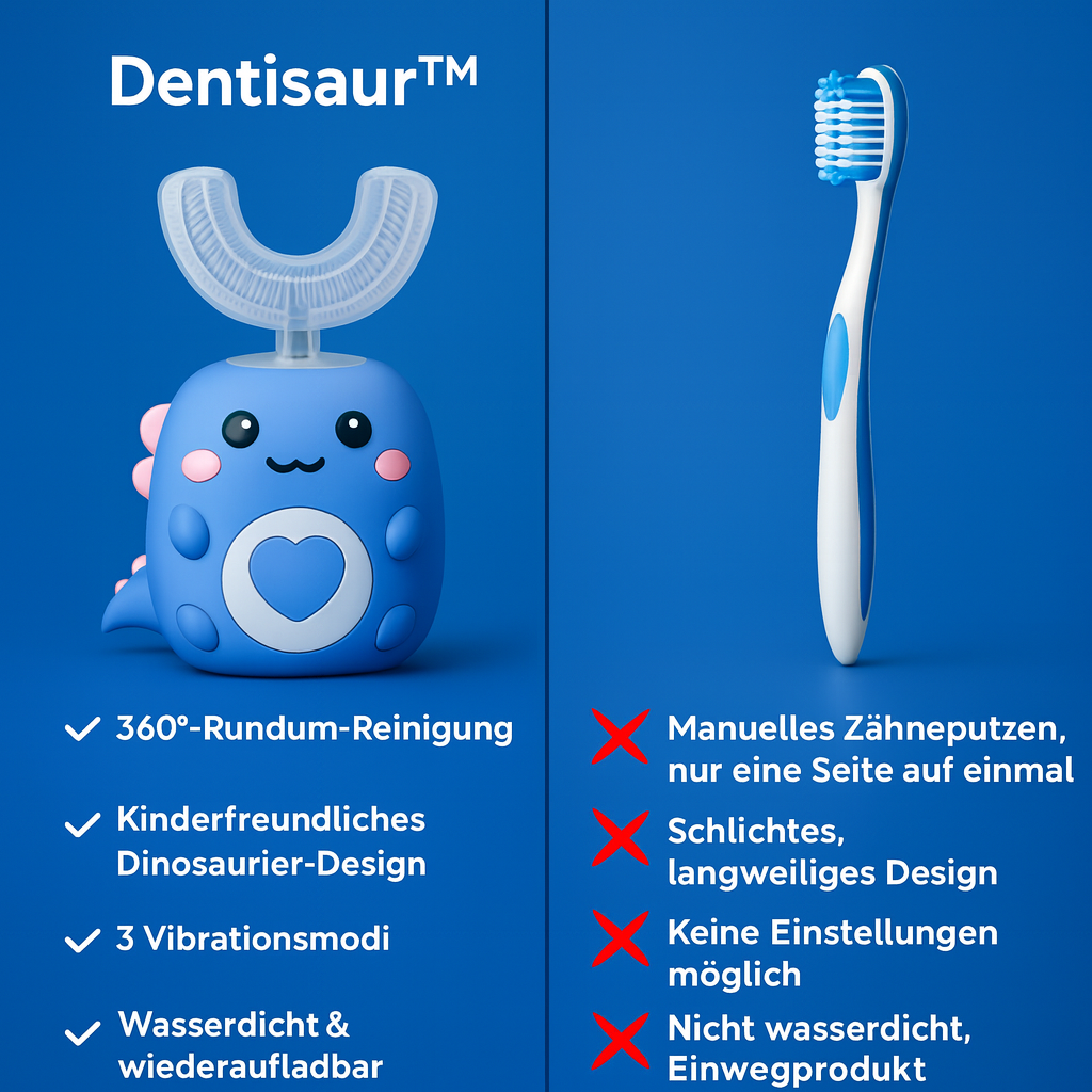 Dentisaur™ | 360° Schallzahnbürste für Kinder